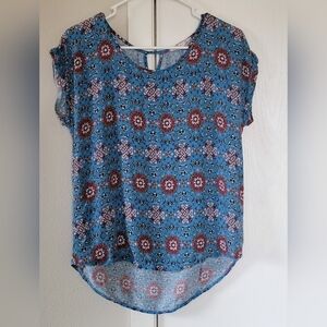 Pink Republic Short Sleeve Key Hole Tee